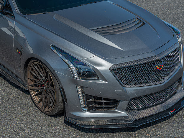 2016-2019 CTS-V V3 - CADILLAC CTS-V CARBON FIBER FRONT GRILLE TRIM MOLDING REPLACEMENT
